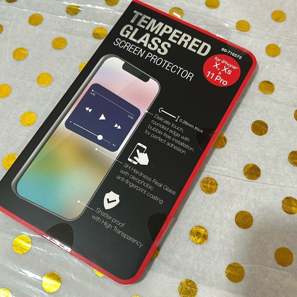 Tempered Glass Screen Protector for X,XS,&11 pro New